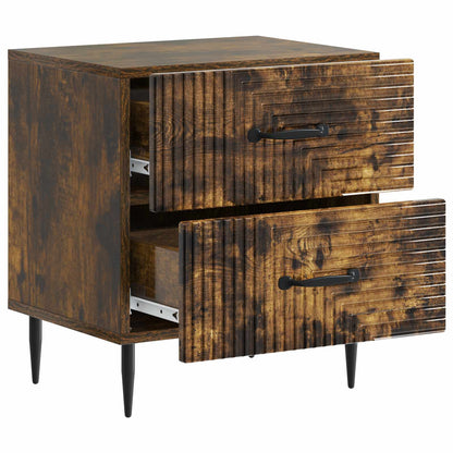 Bedside Cabinet 2 pcs Smoked Oak 43 x 34.5 x 47.5 cm