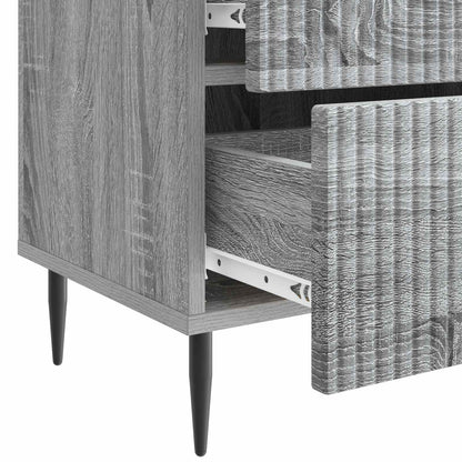 Bedside Cabinet 2 pcs Grey Sonoma 43 x 34.5 x 47.5 cm