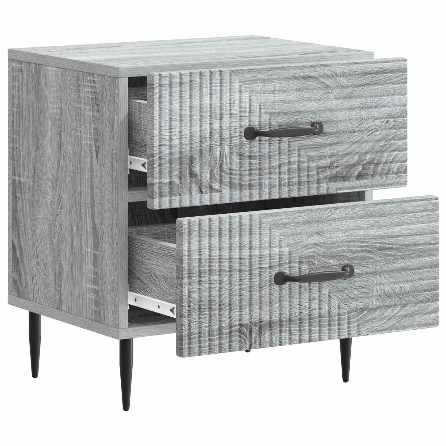 Bedside Cabinet 2 pcs Grey Sonoma 43 x 34.5 x 47.5 cm