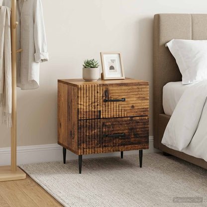 Bedside Cabinet with Drawer 2 pcs Old Wood 43 x 34.5 x 47.5 cm