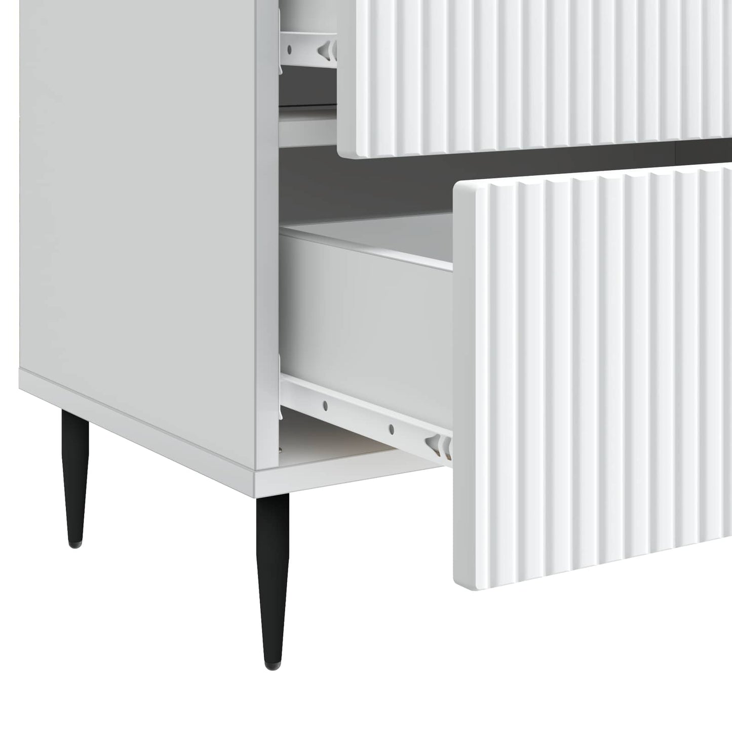 Bedside Cabinet White 62 x 34.5 x 47.5 cm Engineered Wood