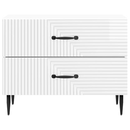 Bedside Cabinet High Gloss White 62 x 34.5 x 47.5 cm