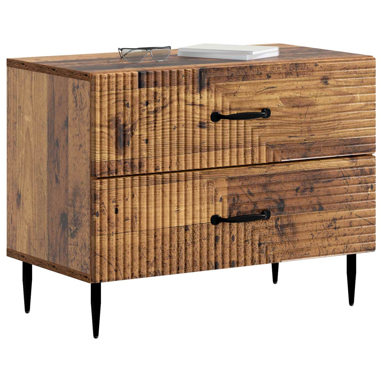 Bedside Cabinet Old Wood 62 x 34.5 x 47.5 cm Engineered Wood