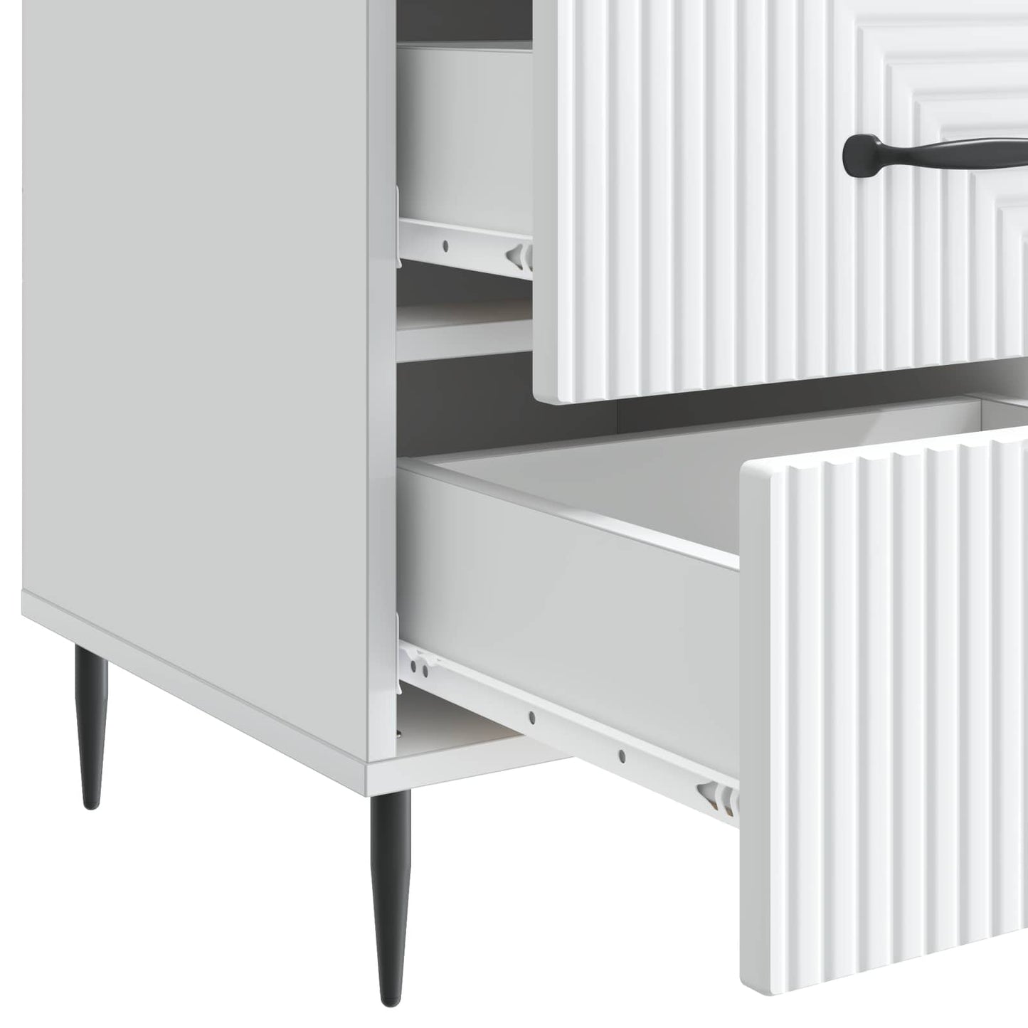Bedside Cabinet White 43 x 41 x 66.5 cm Engineered Wood