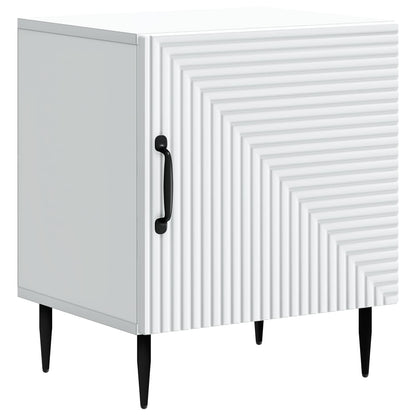 Bedside Cabinet White 43 x 34.5 x 50 cm Engineered Wood