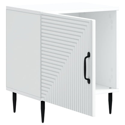 Bedside Cabinet White 43 x 34.5 x 50 cm Engineered Wood