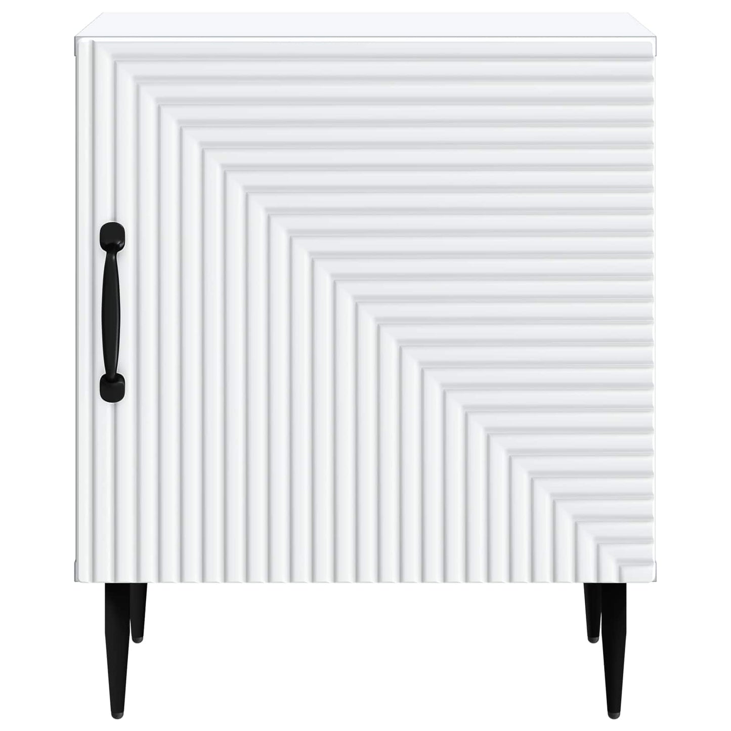 Bedside Cabinet White 43 x 34.5 x 50 cm Engineered Wood