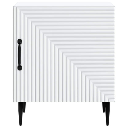 Bedside Cabinet White 43 x 34.5 x 50 cm Engineered Wood