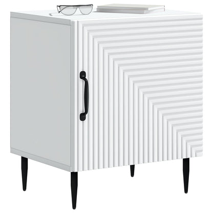 Bedside Cabinet White 43 x 34.5 x 50 cm Engineered Wood