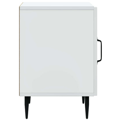 Bedside Cabinet White 43 x 34.5 x 50 cm Engineered Wood