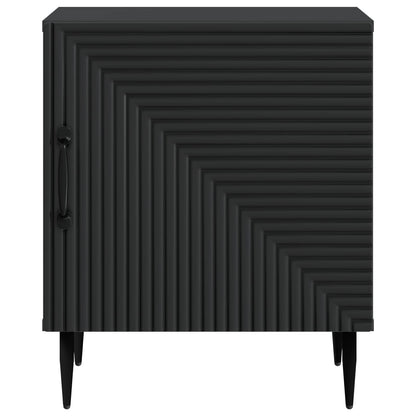 Bedside Cabinet 2 pcs Black 43 x 34.5 x 50 cm Engineered Wood