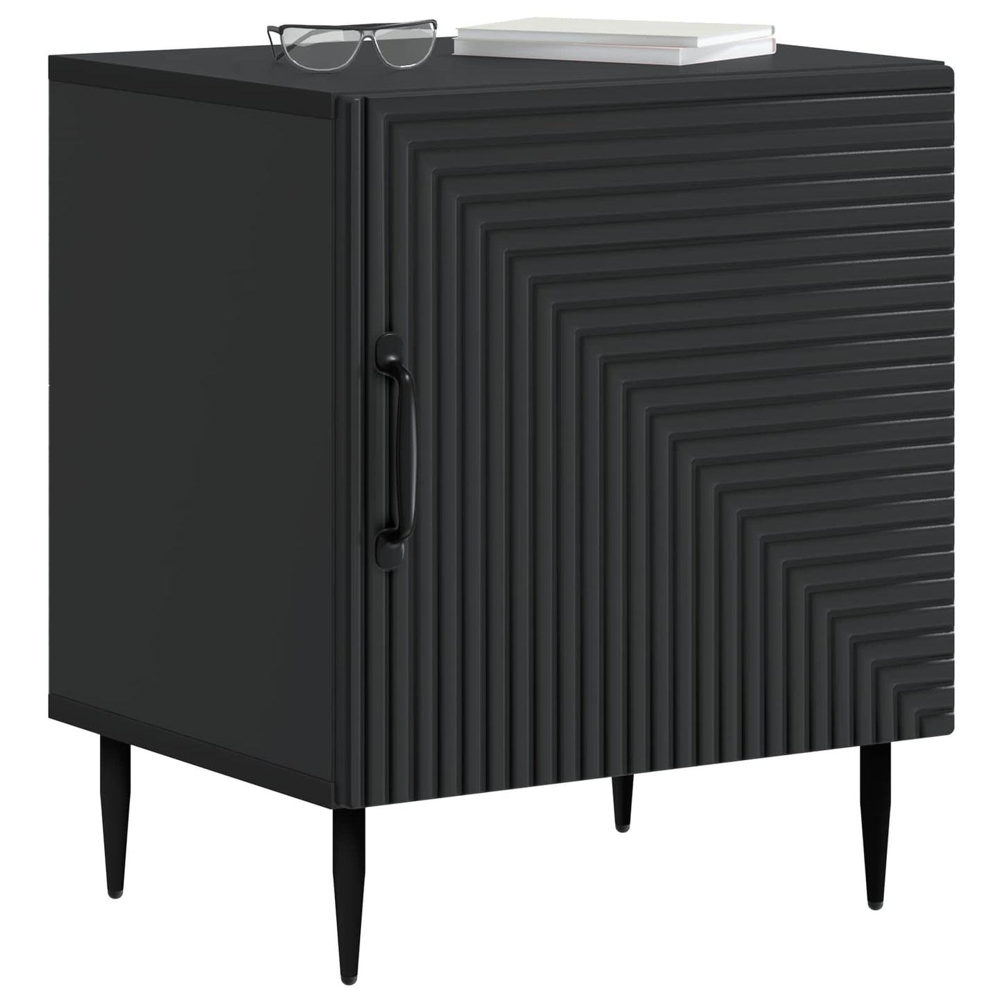 Bedside Cabinet 2 pcs Black 43 x 34.5 x 50 cm Engineered Wood