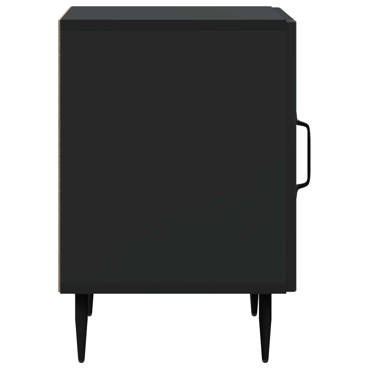 Bedside Cabinet 2 pcs Black 43 x 34.5 x 50 cm Engineered Wood