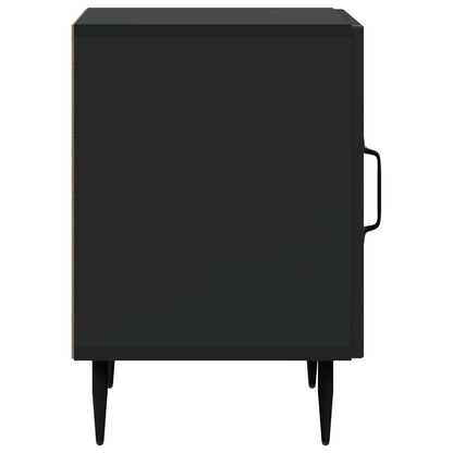 Bedside Cabinet 2 pcs Black 43 x 34.5 x 50 cm Engineered Wood