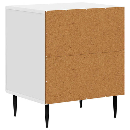 Bedside Cabinet High Gloss White 43 x 34.5 x 50 cm
