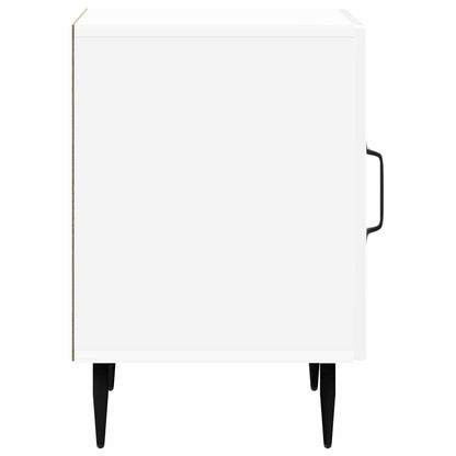 Bedside Cabinet High Gloss White 43 x 34.5 x 50 cm
