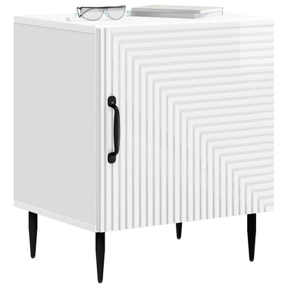 Bedside Cabinet 2 pcs High Gloss White 43 x 34.5 x 50 cm