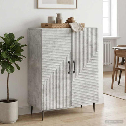 Sideboard Concrete Grey 66 x 34.5 x 89.5 cm Engineered Wood