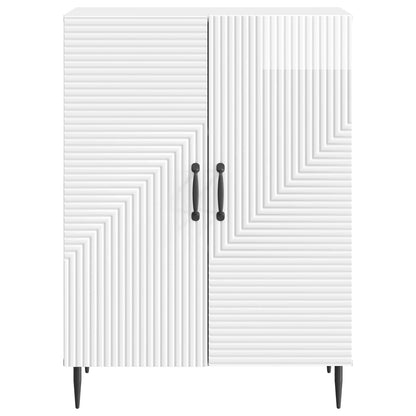 Sideboard High Gloss White 66 x 34.5 x 89.5 cm Engineered Wood