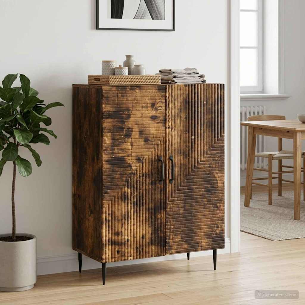Sideboard Smoked Oak 66 x 34.5 x 89.5 cm Engineered Wood