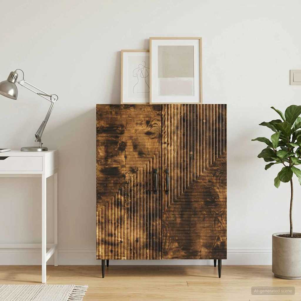 Sideboard Smoked Oak 66 x 34.5 x 89.5 cm Engineered Wood