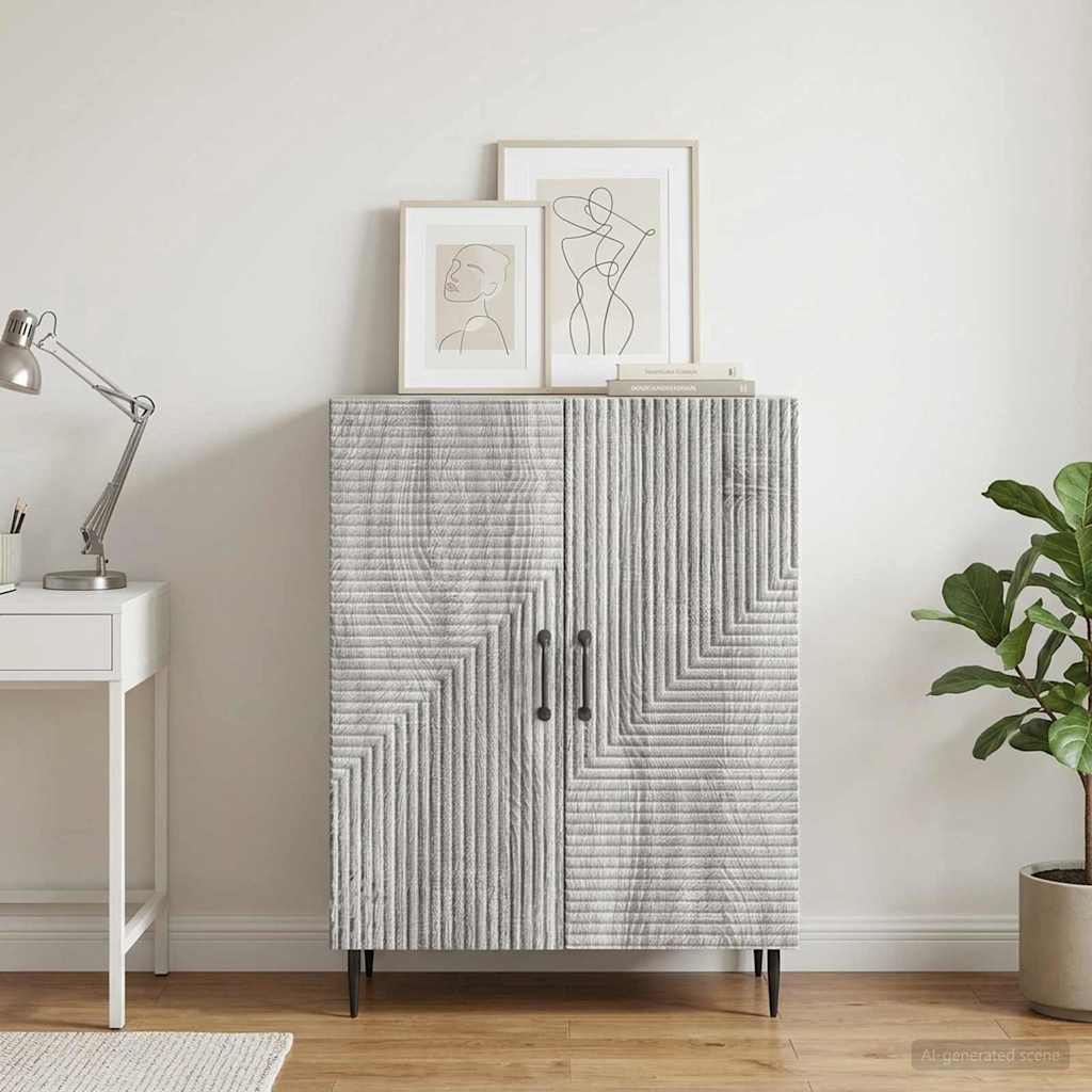 Sideboard Grey Sonoma 66 x 34.5 x 89.5 cm Engineered Wood