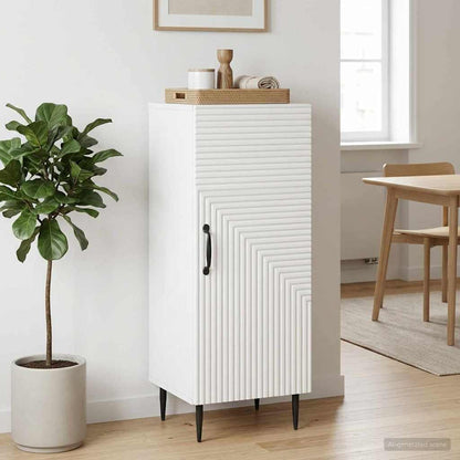 Sideboard White 33 x 34.5 x 89.5 cm Engineered Wood