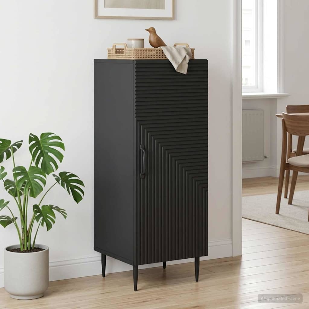 Sideboard Black 33 x 34.5 x 89.5 cm Engineered Wood