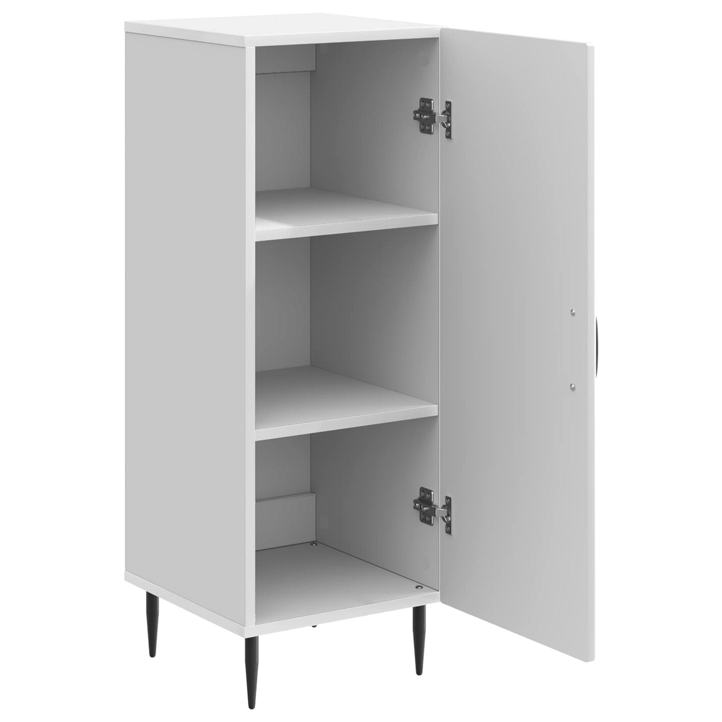 Sideboard High Gloss White 33 x 34.5 x 89.5 cm Engineered Wood