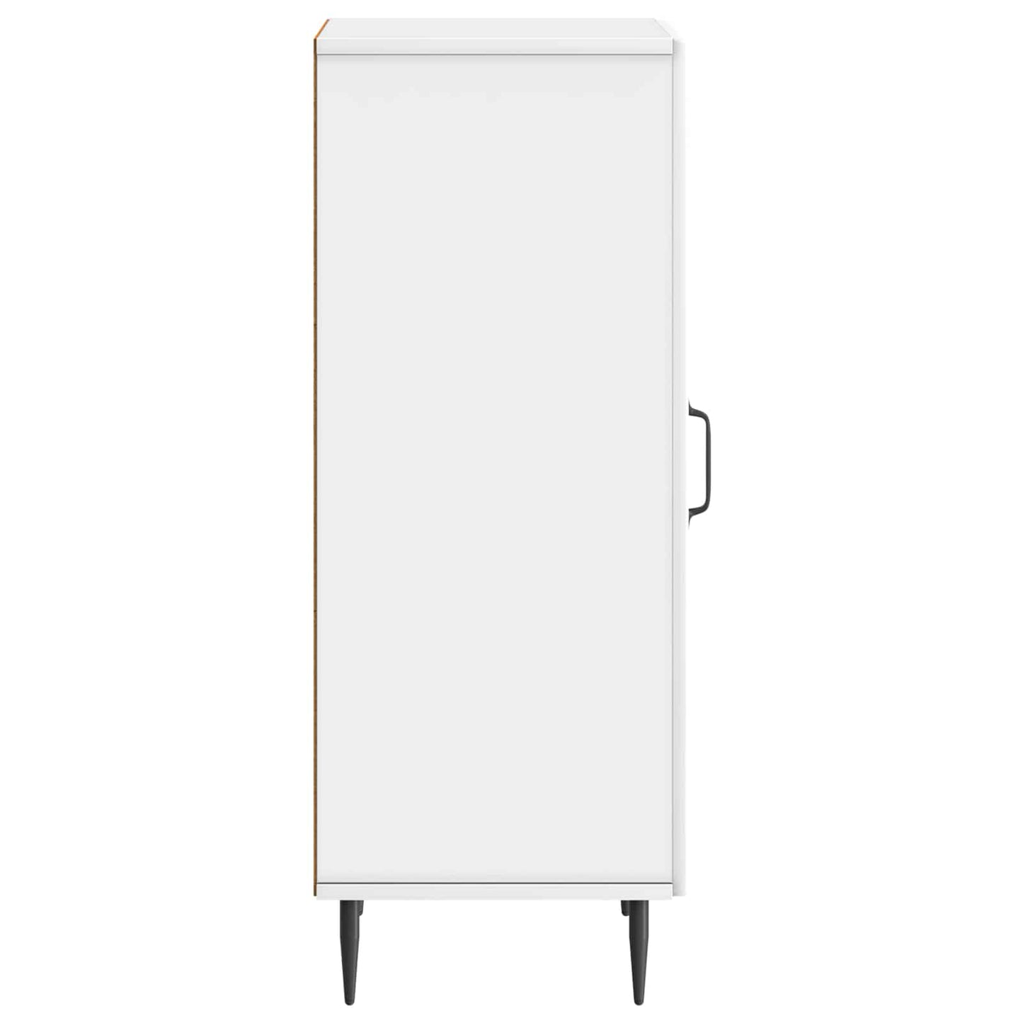 Sideboard High Gloss White 33 x 34.5 x 89.5 cm Engineered Wood