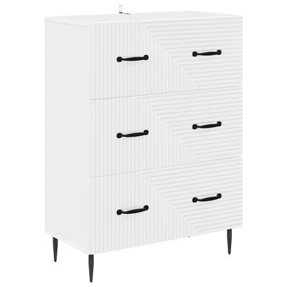 Drawer Cabinet White 66 x 34.5 x 89.5 cm Engineered Wood