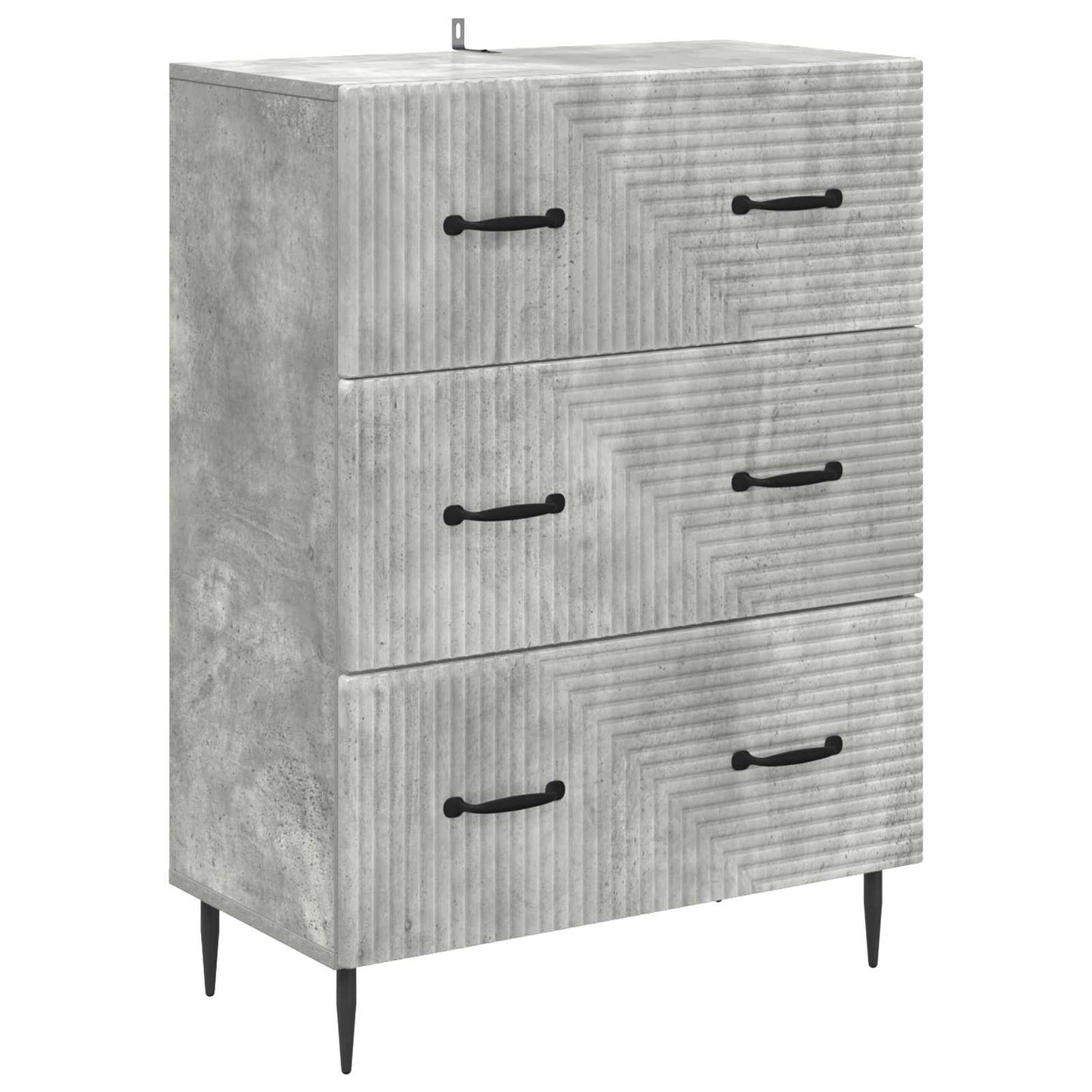 Drawer Cabinet Concrete Grey 66 x 34.5 x 89.5 cm