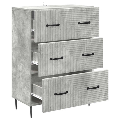 Drawer Cabinet Concrete Grey 66 x 34.5 x 89.5 cm