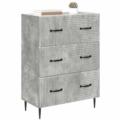 Drawer Cabinet Concrete Grey 66 x 34.5 x 89.5 cm