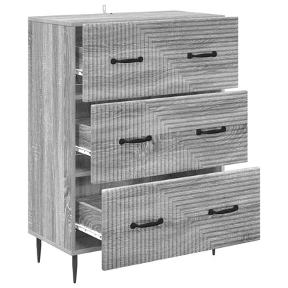 Drawer Cabinet Grey Sonoma 66 x 34.5 x 89.5 cm Engineered Wood