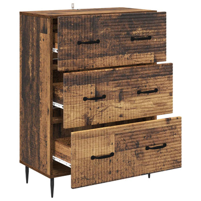 Drawer Cabinet Old Wood 66 x 34.5 x 89.5 cm Engineered Wood