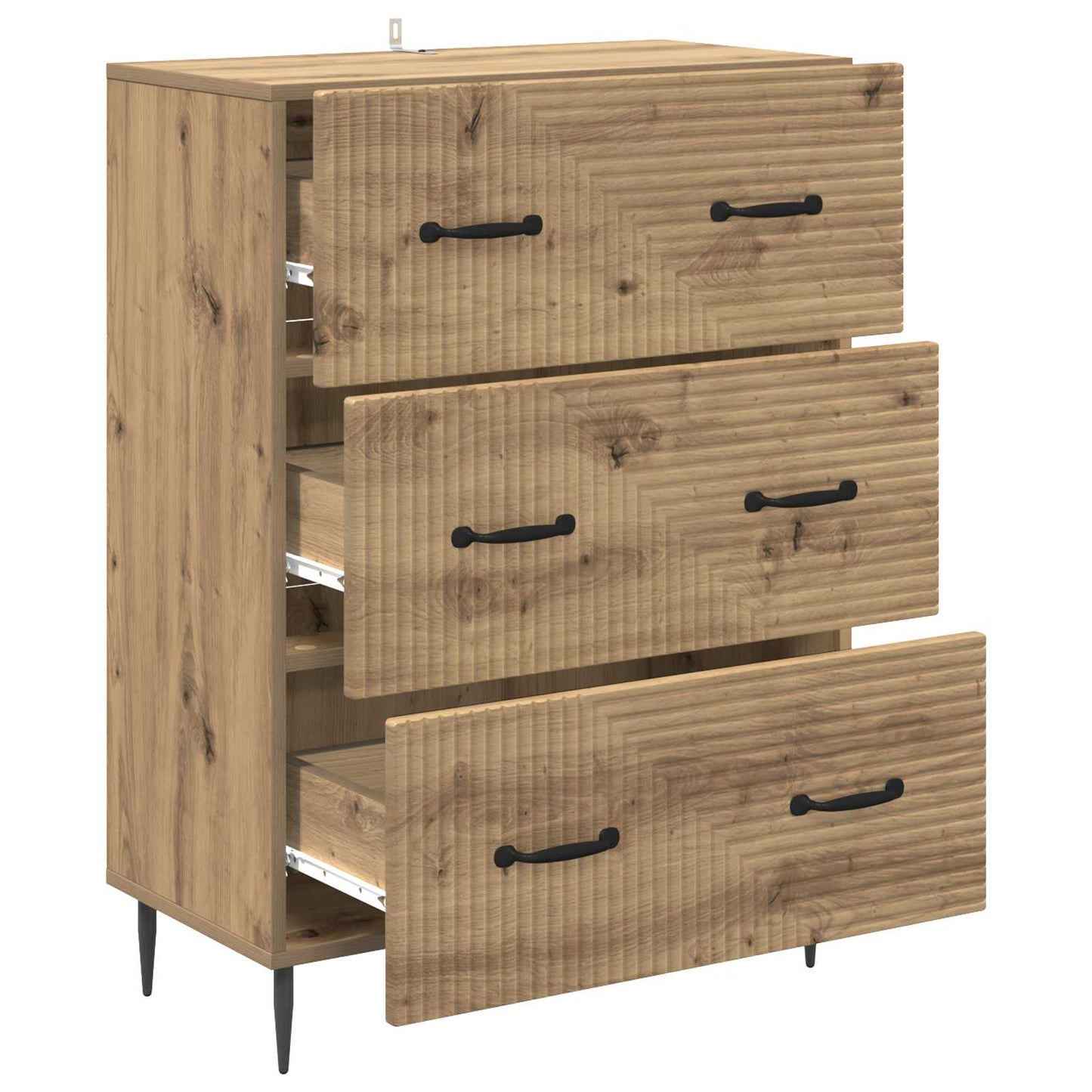 Drawer Cabinet Artisan Oak 66 x 34.5 x 89.5 cm Engineered Wood