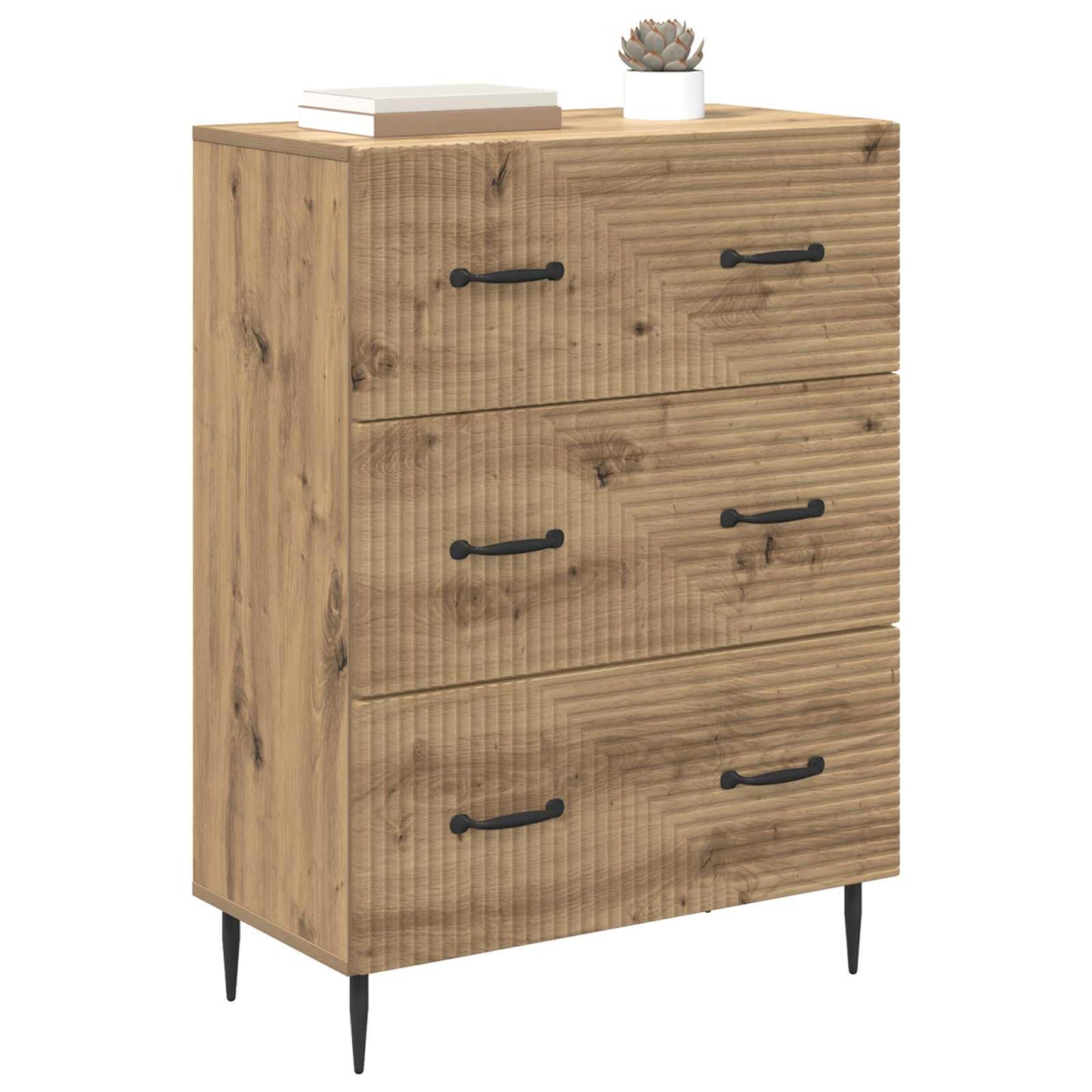 Drawer Cabinet Artisan Oak 66 x 34.5 x 89.5 cm Engineered Wood
