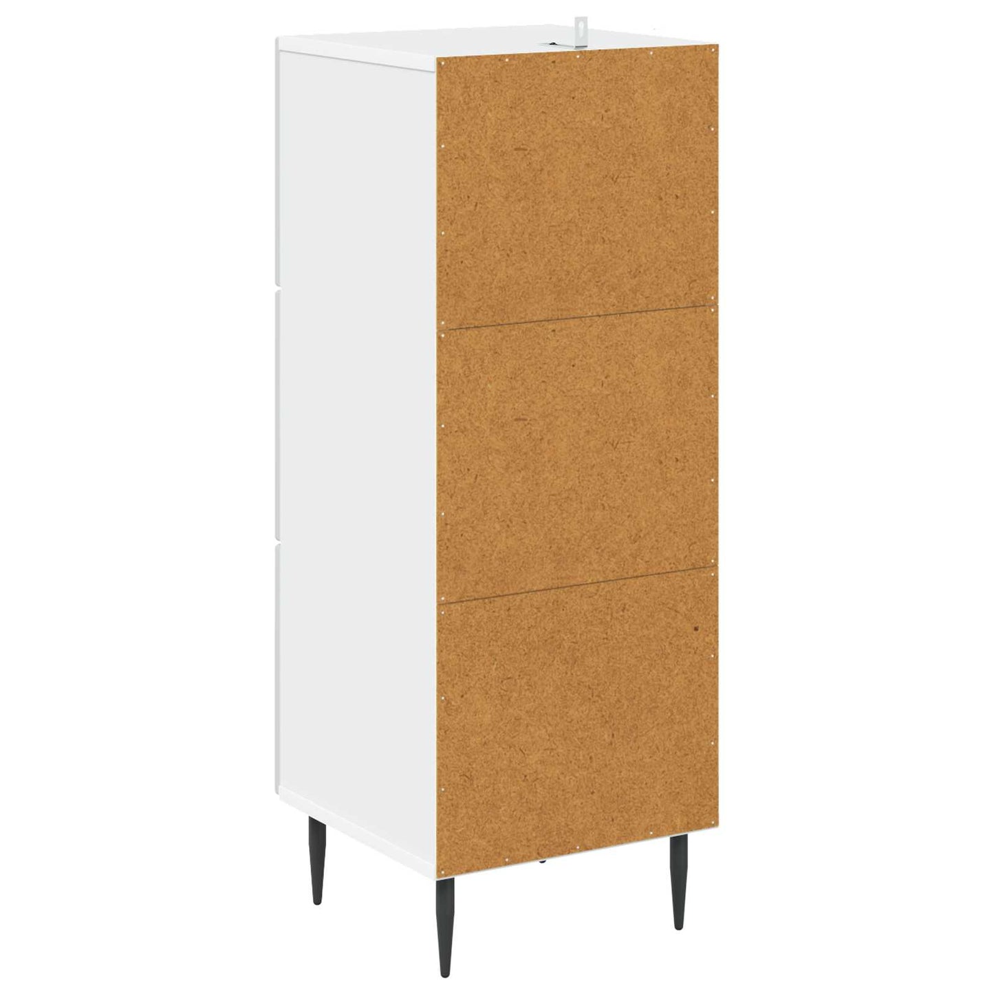 Drawer Cabinet White 33 x 34.5 x 89.5 cm Engineered Wood