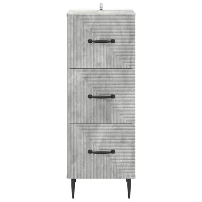 Drawer Cabinet Concrete Grey 33 x 34.5 x 89.5 cm