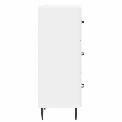 Drawer Cabinet High Gloss White 33 x 34.5 x 89.5 cm