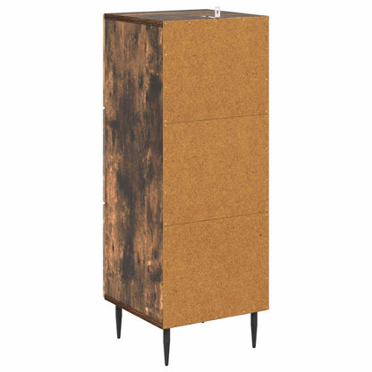 Drawer Cabinet Smoked Oak 33 x 34.5 x 89.5 cm Engineered Wood