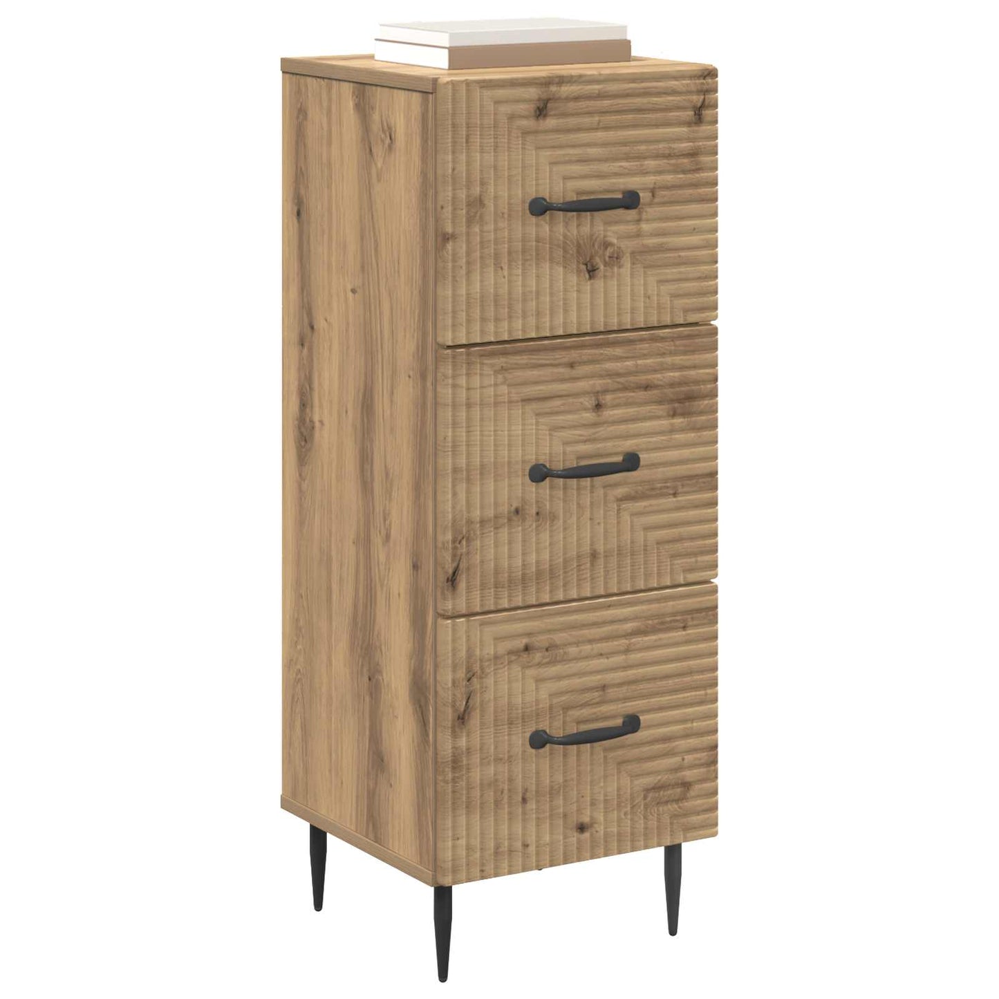 Drawer Cabinet 33 x 34.5 x 89.5 cm Engineered Wood Artisan Oak