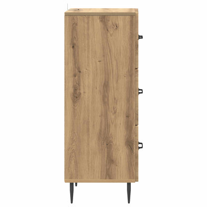Drawer Cabinet 33 x 34.5 x 89.5 cm Engineered Wood Artisan Oak