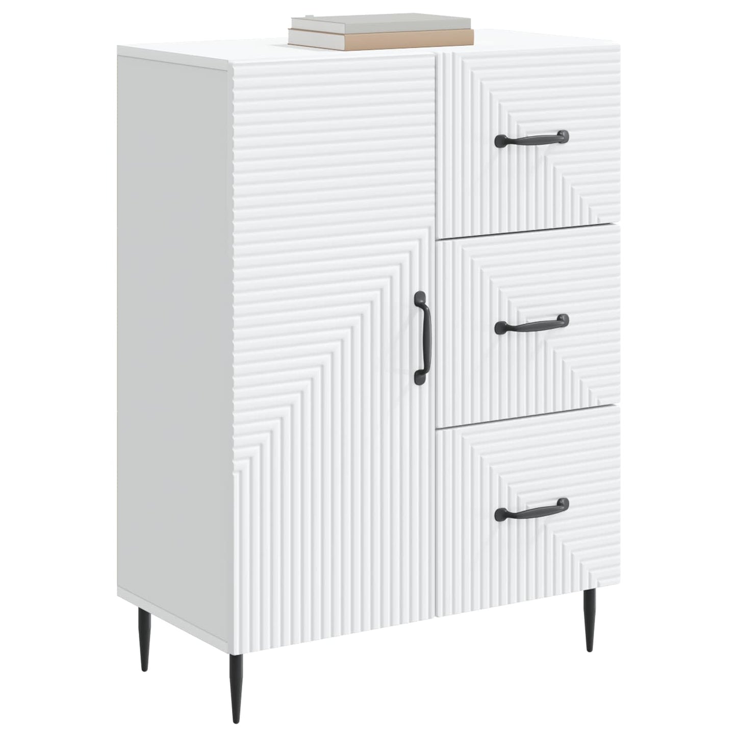 Sideboard with Drawer White 66 x 34.5 x 89.5 cm Engineered Wood