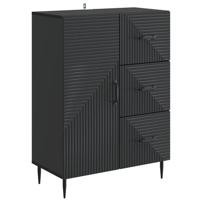 Sideboard with Drawer Black 66 x 34.5 x 89.5 cm Engineered Wood