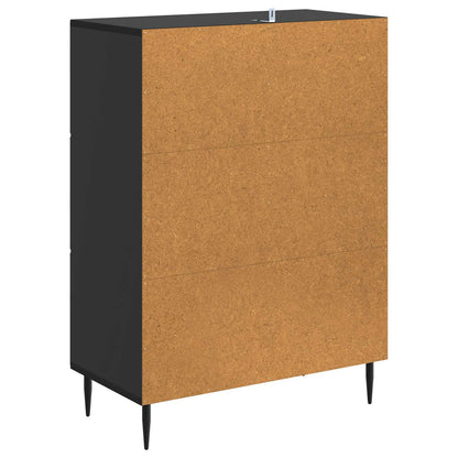 Sideboard with Drawer Black 66 x 34.5 x 89.5 cm Engineered Wood