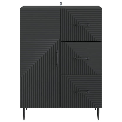 Sideboard with Drawer Black 66 x 34.5 x 89.5 cm Engineered Wood