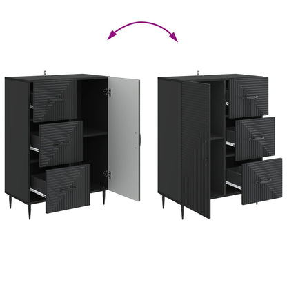 Sideboard with Drawer Black 66 x 34.5 x 89.5 cm Engineered Wood