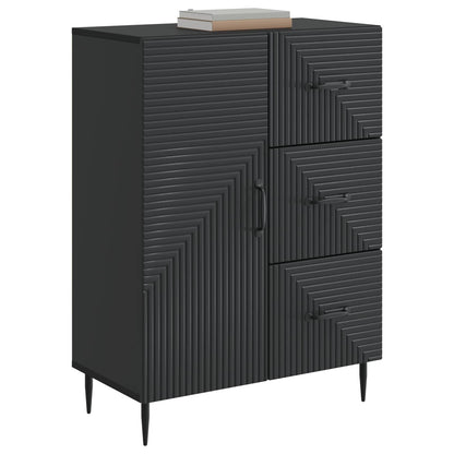 Sideboard with Drawer Black 66 x 34.5 x 89.5 cm Engineered Wood